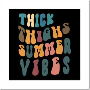 Thick thighs summer vibes Retro Posters and Art